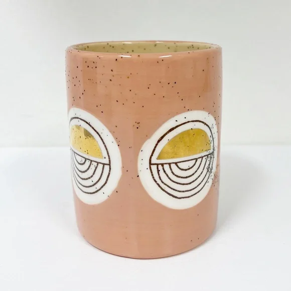 Anthropologie Cathy Terepocki Ceramic Mug Peach - Picture 4 of 5